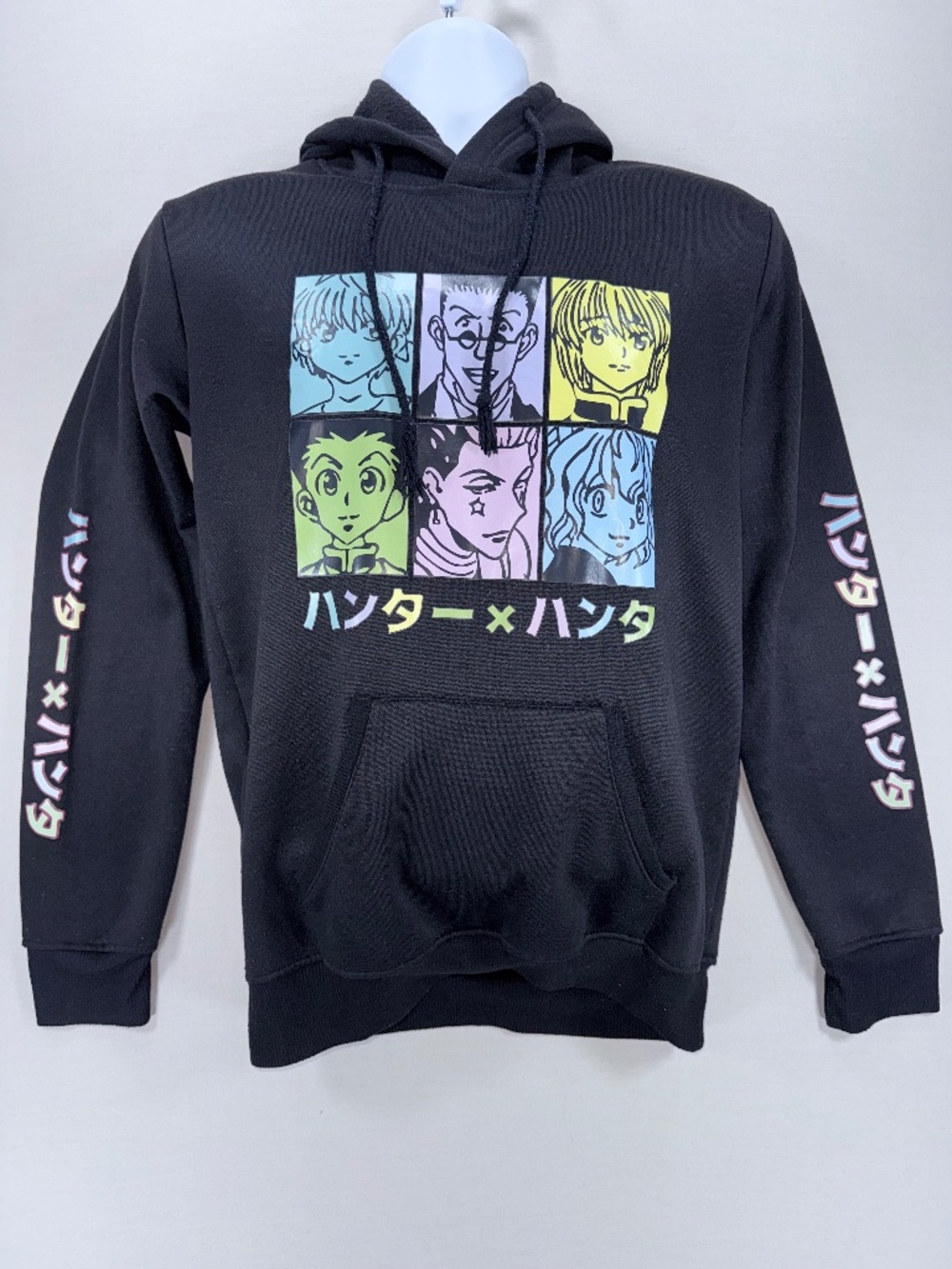 Hunter X Hunter Anime Character Panel Hoodie Black Kids Youth Small Size 7